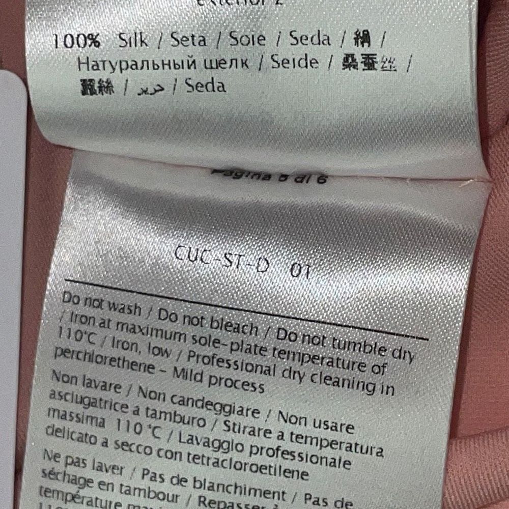 Missoni NEW Silk Jersey Open Back Tie Back Long Sleeve Top S Peach Ivory - Picture 10 of 14